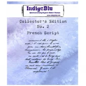 Stampila mixed media din cauciuc nemontat model scris - French script - marca IndigoBlu.
