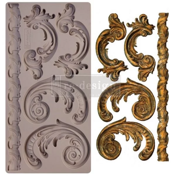 matrita silicon ornamente decorative marca redesign with prima model lilian scrolls