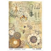 Hartie decupaj tematica steampunk, Jules Verne, A4, Ciao bella