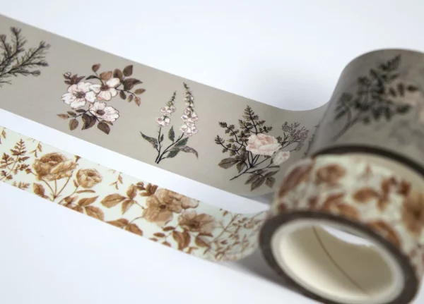 Banda decorativa Washi tape model floral Belle Fleur, Craft Consortium