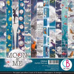 Bloc 15 x 15 cm cartoane cu model abstract, Moon and me, Ciao Bella