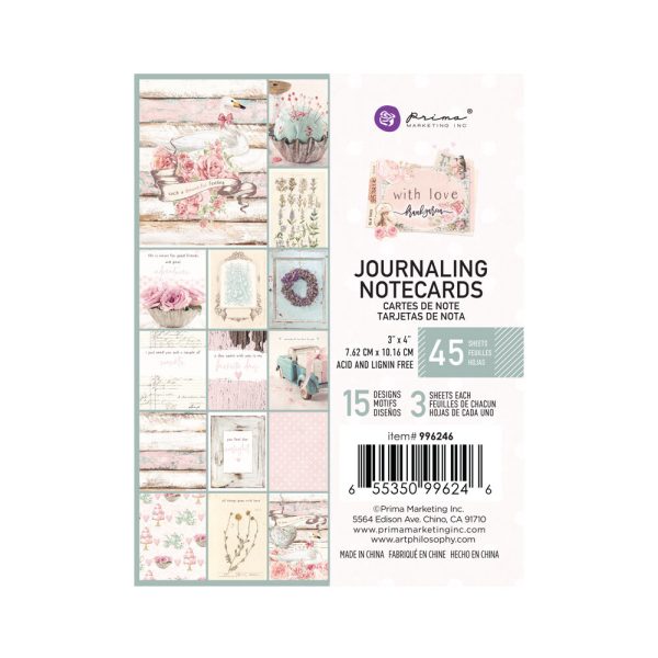 Cartonase journaling decorative vintage pastel, Prima Marketing, 10,2 x 7,6