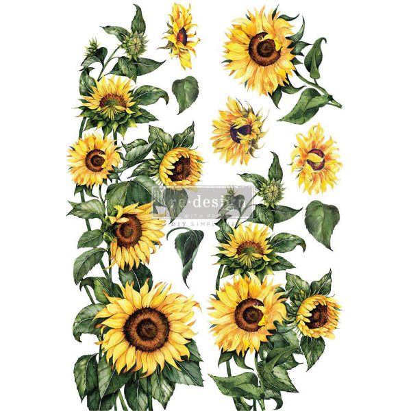 Transfer mobila floarea-soarelui Sunflower 61x89 cm, Redesign with Prima