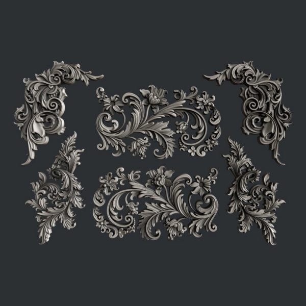 Matrita silicon ornamente inflorituri decorative set 2, Zuri Designs