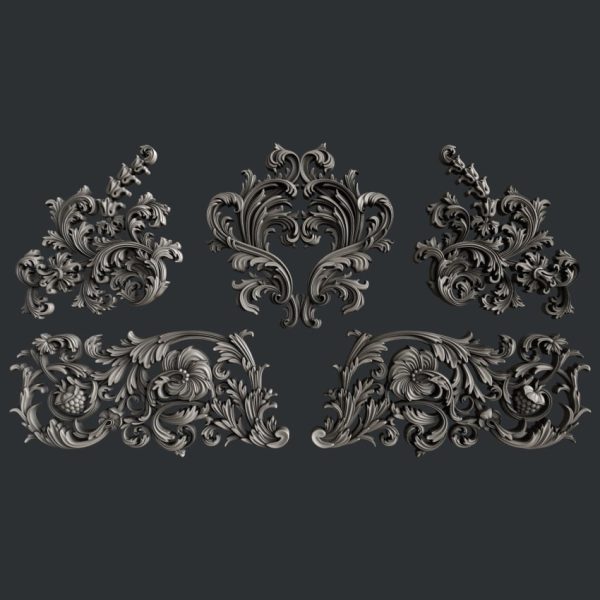 Matrita silicon ornamente inflorituri decorative set 3, Zuri Designs