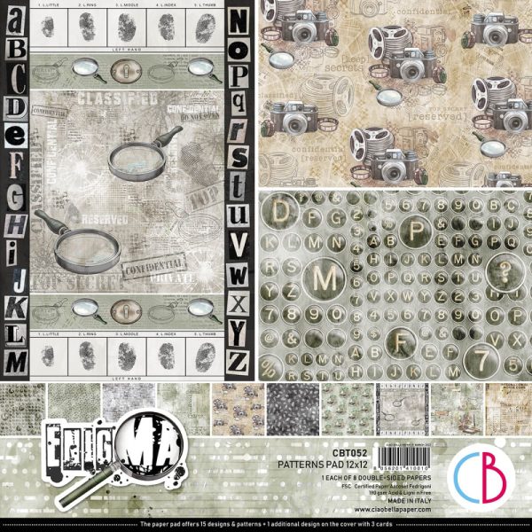 Bloc cartoane scrapbooking tematica Enigma 30 x 30 cm Ciao bella