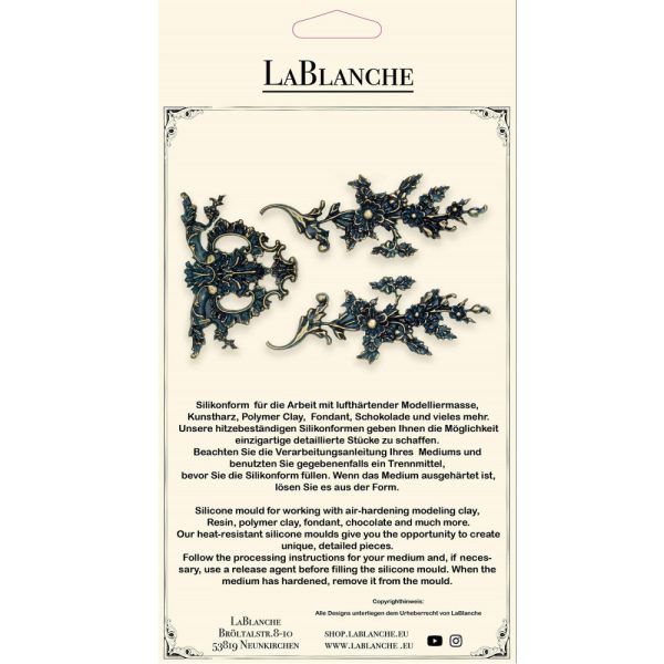 Matrita silicon modele ornamente florale, LaBlanche