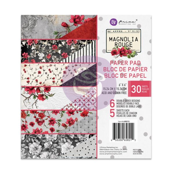 Bloc cartoane scrapbooking floral Magnolii Prima Marketing