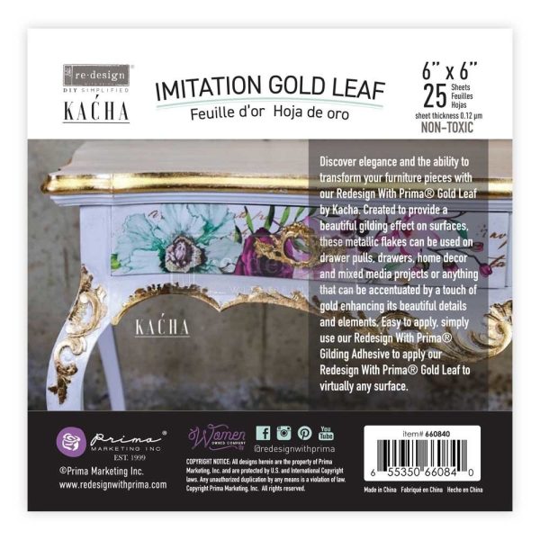 Foita imitatie aur Gold leaf Redesign with Prima 25 buc