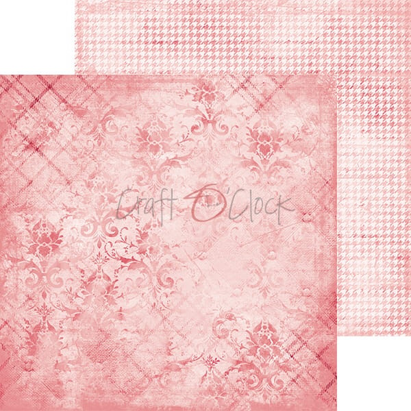 Bloc cartoane fundaluri roz 20 x 20 cm Craft O`clock