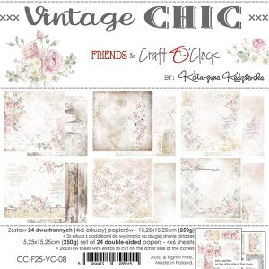 Bloc cartoane scrapbooking vintage chic 15x15 Craft O`clock