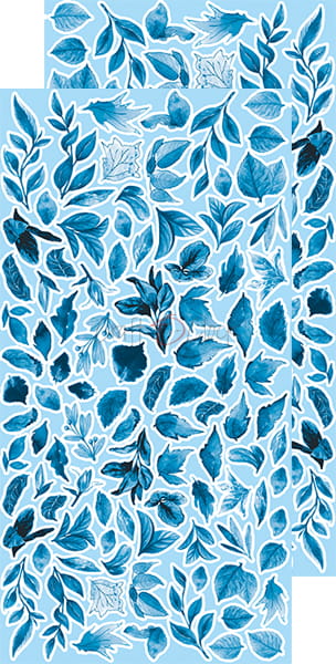 Bloc flori decupaj Albastru 15 x 30 cm Craft O`clock