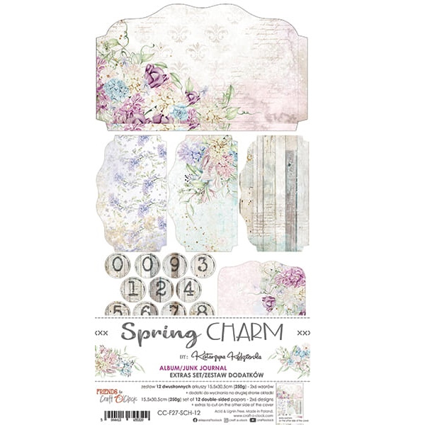 Bloc cartoane elemente Spring charm Craft O`clock