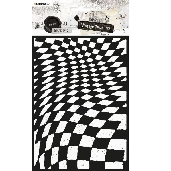 Sablon masca patrate abstracte Checkered Studio light