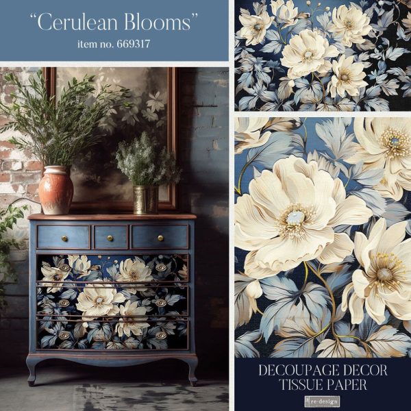 Material mobila Cerulean Blooms I Redesign with Prima